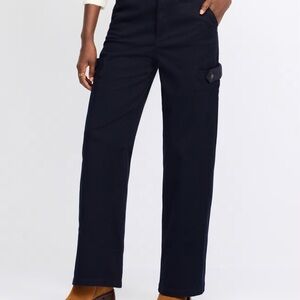 Democracy Navy Wide-Leg Cargo Pants